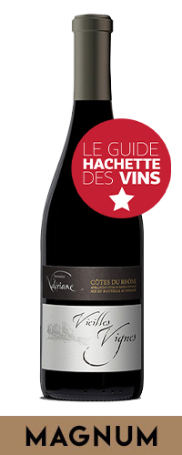 Domaine de la Valériane. Côtes du Rhône Rouge vieilles vignes. Une étoile au guide hachette des vins.